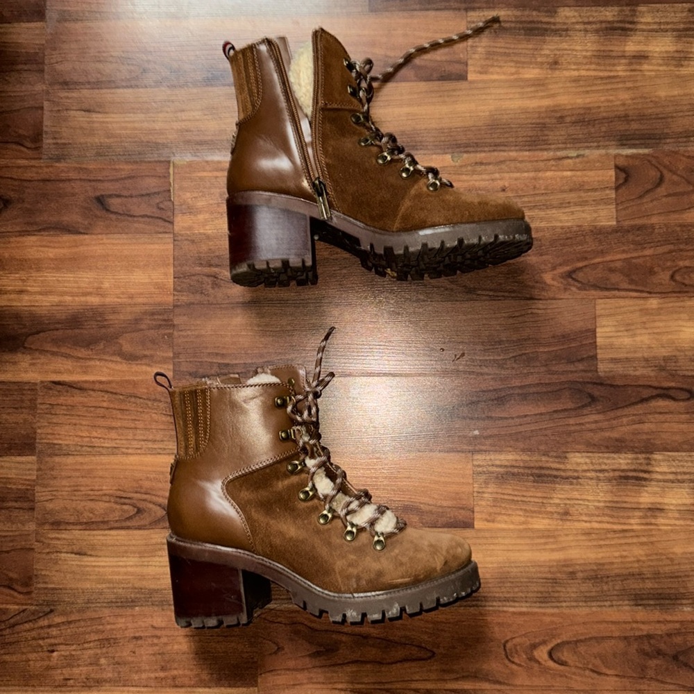 Tommy Hilfiger Brown Booties, Size 8